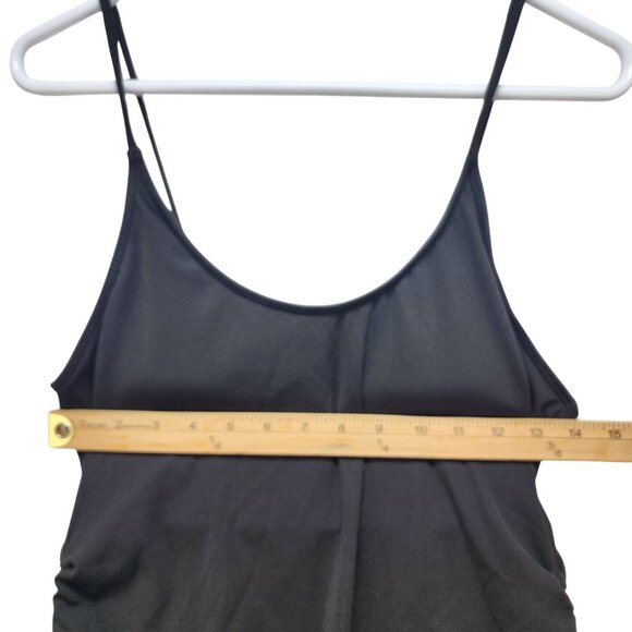 Summer Mae Black Ruched Side One Piece Swimsuit Size M Adjustable Drawstring - Picture 6 of 9